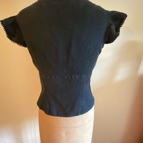 Distressed Linen Top - Picture 3 of 5